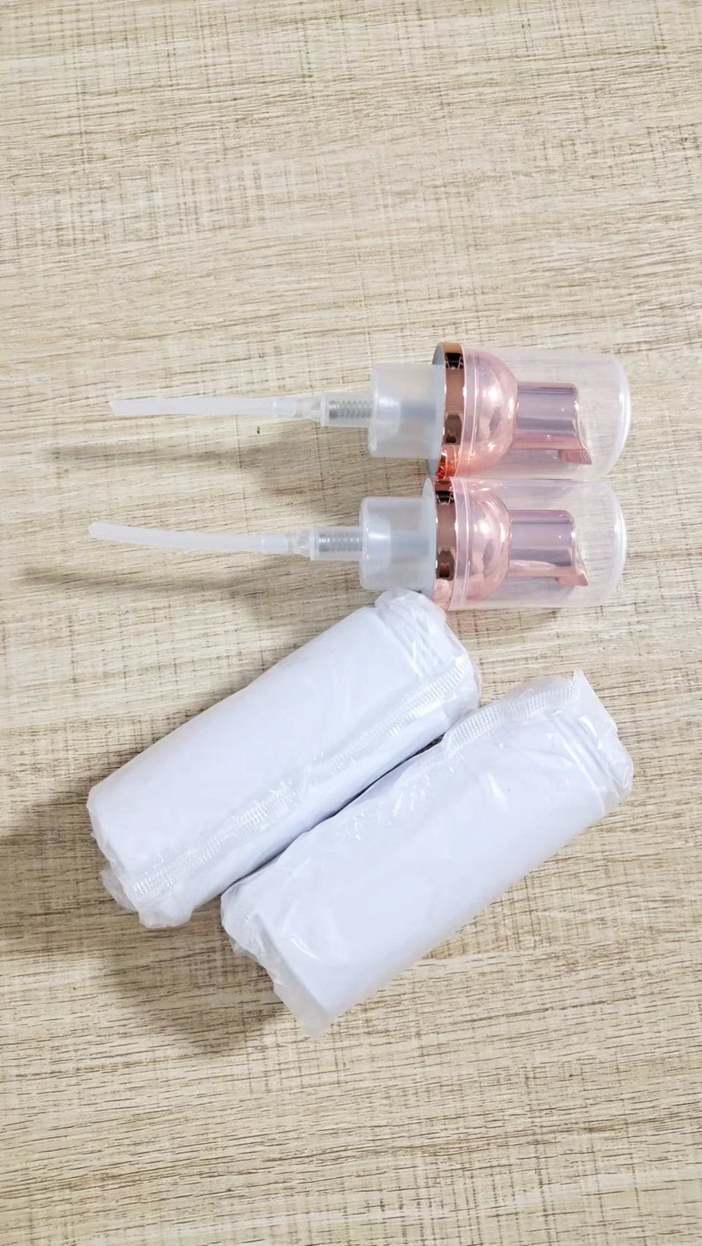 10/30/50pcs Plastic Foam Bottle Dispenser Foam  Eyelash Cosmetic Pump Bottle Empty Face Bottle Cleaner Soap Rose Gold