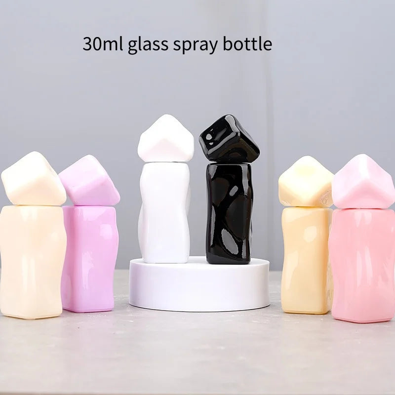 5/10/15PCS Slap-up 30ml Empty Glass Spray Bottle Fine Mist Portable Perfume Dispenser Glass Toner Bottle Cosmetic Container